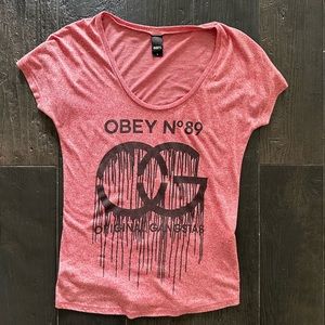 Obey women’s shirt, like new!